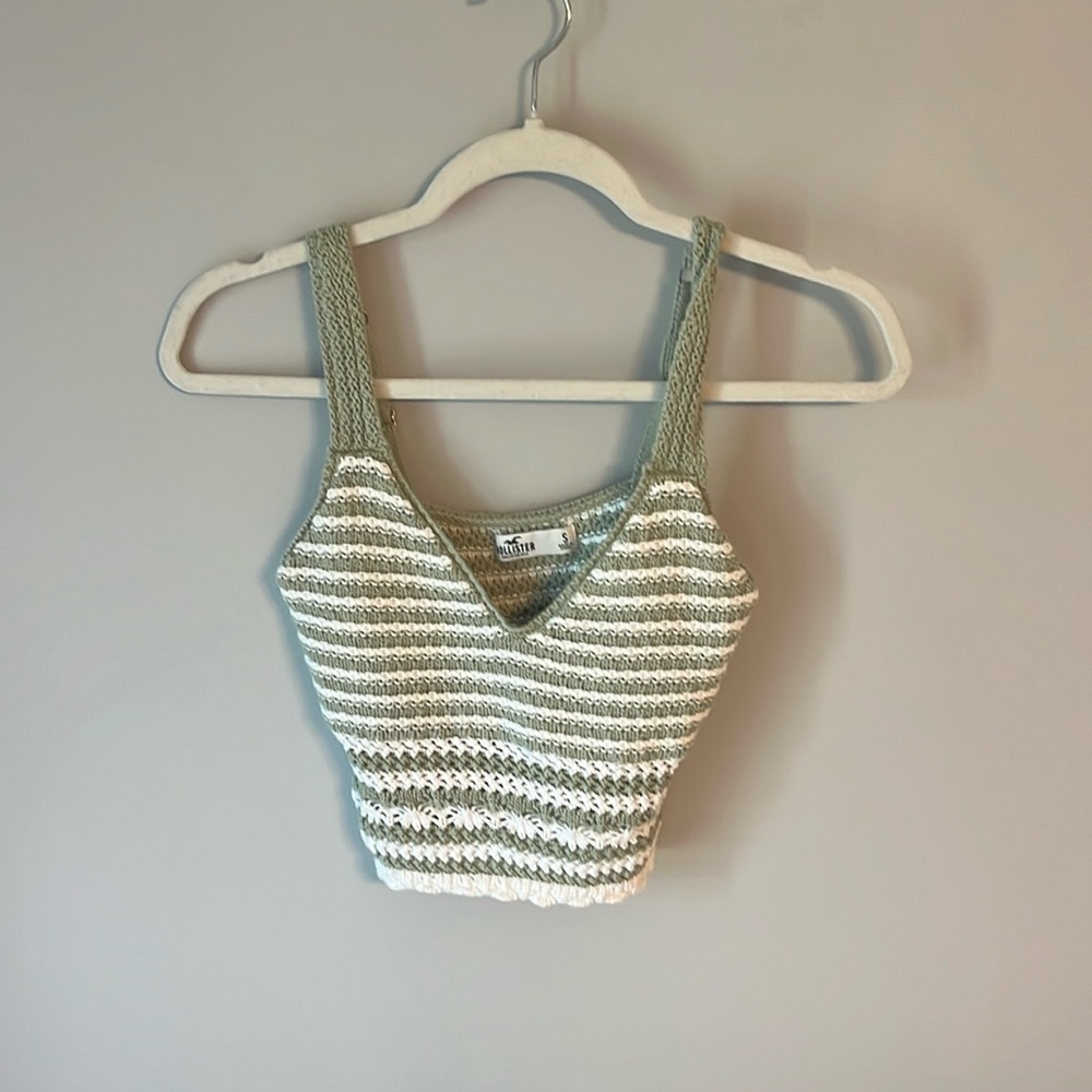 Hollister Crop Crochet-Style Bralette, Size Small
